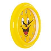 2121-001 (10) Часы настенные круг d=21см, корпус желтый «Смайлик» «Рубин»