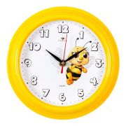 2121-143 (10) Часы настенные круг d=21см, корпус желтый «Пчелка» «Рубин»