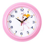 2121-145 (10) Часы настенные круг d=21см, корпус розовый «Маленькая фея»