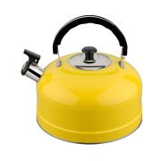 Чайник из нержав стали со свистком, объем 2,5 (желтый) IRH-410