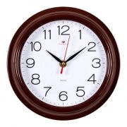 2121-307 (10) Часы настенные круг d=21см, корпус коричневый «Классика» 