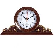 2514-005 (10) Часы настольные 26х14 см, корпус коричневый с золотом «Классика»  «Рубин»