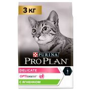 Pro Plan для кошек с чувствительным пищеварением и привередливых к еде с ягненком