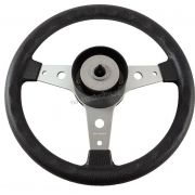 Рулевое колесо DELFINO обод черный, спицы серебряные д. 340 мм