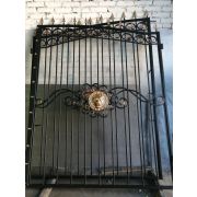 Ворота кованые «Лев» металлические арочные
