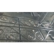 Оградка ритуальная кованая металлическая  «Лира с крестиком 2»