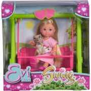 Кукла Еви 12 см на качели с собачкой Simba 5733443
