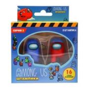 Игровой набор штампиков Among Us - серия 2, 2 шт в коробке с окном, призрак и красный AU5215-6