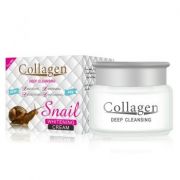 Коллагеновый крем для лица Collagen Deep Cleansing Snail Whitening с экстрактом улитки