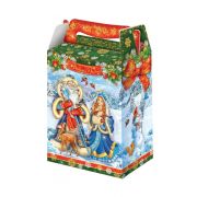Коробка для конфет подароч упак Внучка Дед Мороз 1кг карт глянц ламин «MILAND» 36424 1/1/20/-