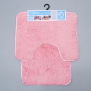 Набор ковриков для ванны и туалета Пушистик 38см×40см 40см×60см 2шт цвет розовый 3924905 1/1/50/-