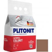 Затирка цементная для швов Plitonit Colorit темно-коричневая 2 кг