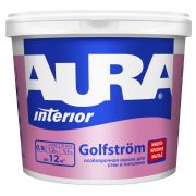 Краска для ванной и кухни Aura Golfstrom особопрочная 0,9л, база А, белый