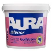 Краска акриловая Aura Interior Golfstrom влагостойкая моющаяся матовая белый 2.7 л