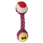 Игрушка «TRIOL»  д/собак «Веревка цветная 2 мяча» 90-100г XJ0050