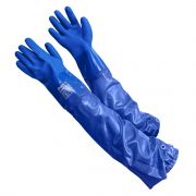 П130-2  GWARD Sandy Long Перчатки МБС,покрытием ПВХ синего цвета с длинным рукавом (6/60)