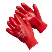 П369    КРАСНЫЕ -30℃ перчатки полный облив теплые акриловые  (12/240)