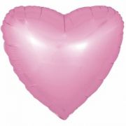 Сердце 46 см. Сатин розовый