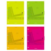 Тетрадь на кольцах 80 л. А4 Erich Krause «Neon», пластиковая обложка, на кнопке, 50654