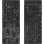 Тетрадь 48л. клетка  «Elaborate shapes», дизайнерский картон, тиснение фольгой, 70г/м2   N5c48-33362