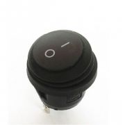 Переключатель круглый с подсветкой и влагозащитой KCD1-201/2P FS on-off, 2 контакта 220В (чёрный)
