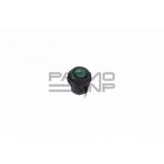 Переключатель круглый с подсветкой и влагозащитой KCD1-202/FS on-off, 3 контакта 220В (зелёный)