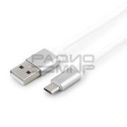 USB кабель для зарядки micro USB «Cablexpert», серия Silver, белый, блистер, 1м