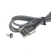 USB кабель шт.USB (A) - шт.Lightning 1,0м, 3,0А магнитный X30A «Maimi», серый