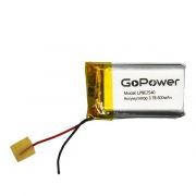 Аккумулятор Li-Pol LP802540-20CM PK1 3.7V 600mAh (толщ.8,0мм, шир.25мм, дл.40мм) «GoPower»
