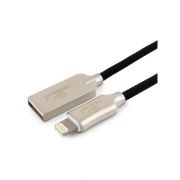 USB кабель шт.USB (A) - шт.Lightning 1,0м MFI, черный серия Platinum «Cablexpert»