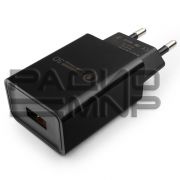 Адаптер постоянного тока 220В с выходом 1гн.USB 5V, 9V, 12V, 3A QC3.0 (чёрный) «Cablexpert»