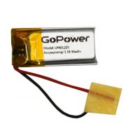 Аккумулятор Li-Pol LP401225 PK1 3.7V 90mAh (толщ.4,0мм, шир.12мм, дл.25мм) «GoPower»