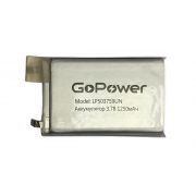 Аккумулятор Li-Pol LP503759UN PK1 3.7V 1250mAh без защиты (толщ.5,0мм, шир.37мм, дл.59мм) «GoPower»