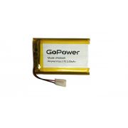 Аккумулятор Li-Pol LP603449 PK1 3.7V 1100mAh (толщ.6,0мм, шир.34мм, дл.49мм) «GoPower»