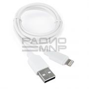 USB кабель шт.USB (A) - шт.Lightning 1,0м белый, коробка, серия Classic 0.2 «Cablexpert»