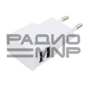 Адаптер постоянного тока 220В с выходом 2гн.USB 5V, 2,1A (белый) «Cablexpert»