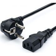Шнур сетевой для компьютера, евровилка угловая - евроразъем С13 кабель 3x0,75 кв. мм. 1,8м «GoPower»