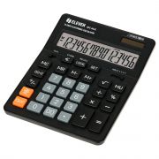 Калькулятор 16 разрядов Eleven SDC-664S, двойное питание, 155*205*36мм, черный