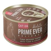 Prime Ever 2A Delicacy Мусс тунец с креветками влажный корм для кошек жестяная банка 0,08 кг