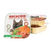 Мясной корм с лососем для кошек «Мяснофф» 100г