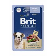 Brit Premium пауч 85гр д/щен Телятина/Соус (1/14)