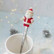 Набор для декора полимерной глиной Ложка Дед мороз с подарком