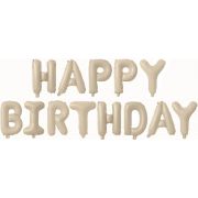 Надпись из шаров-букв Happy Birthday, карамель