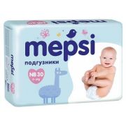 Детские подгузники «MEPSI», NB (до 6кг), 30 шт.