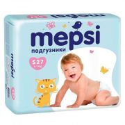 Детские подгузники «MEPSI», S (4-9кг), 27 шт.