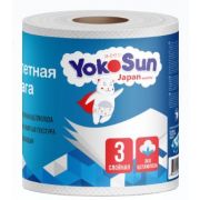 Туалетная бумага YokoSun 3-х слойная 40 м. 1 рулон. // заказ кратно 10