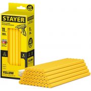 Стержни STAYER «MASTER» для клеевых (термоклеящих) пистолетов, цвет желтый по бумаге и дереву, 11х20мм