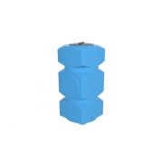 Емкость К 500 литров, вертикальная, отвод (цвет голубой)