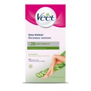 Veet Easy-Gelwax Восковые полоски для сухой кожи с ароматом зеленого чая 12шт