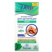 Floresan Deep Depil полоски восковые для депиляции  с экстрактом  мяты и витамином Е, 20шт